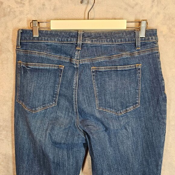 Talbots Womens 12P Straight Leg Denim Jeans Blue Cotton Blend - Picture 11 of 14